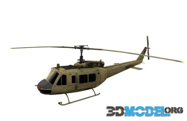 Lowpoly Bell UH-1 Iroquois (PBR)