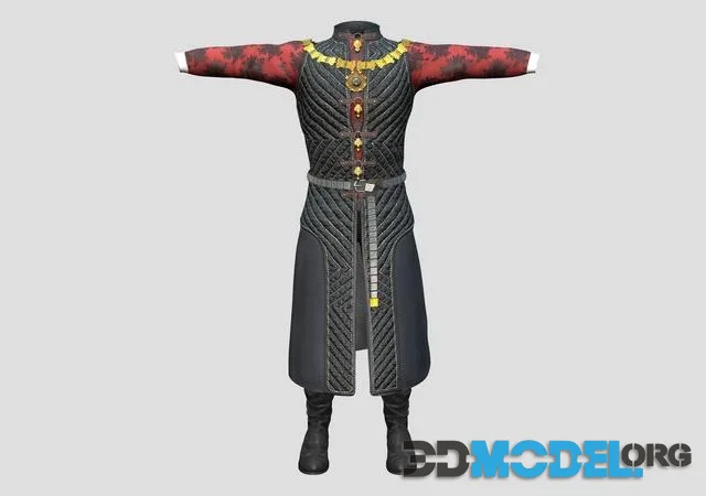 Men Medieval Royal Outfit Low-poly (PBR)