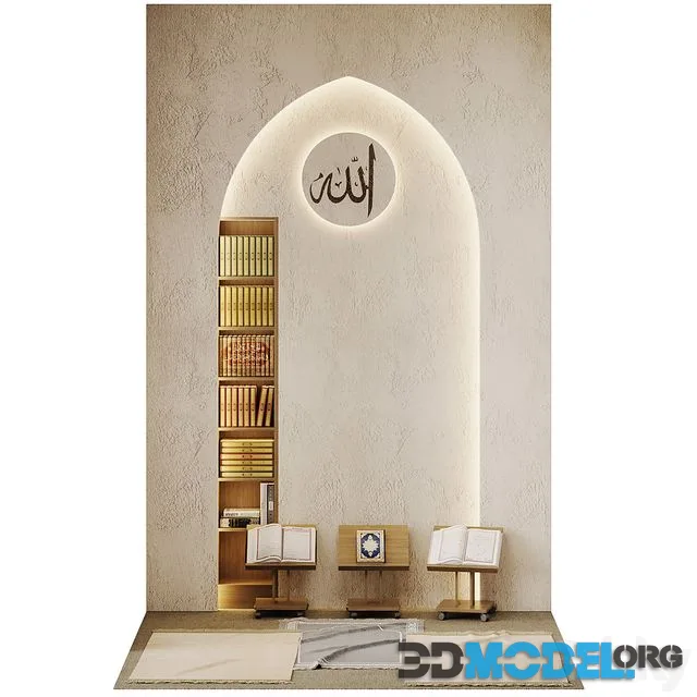 Prayer room wall design 01