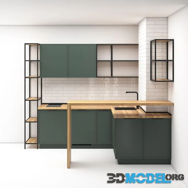 Small kitchen in studio apartment 02