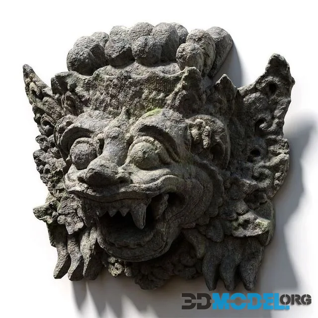 Stone Barong Temple Guardian Low-poly (PBR)