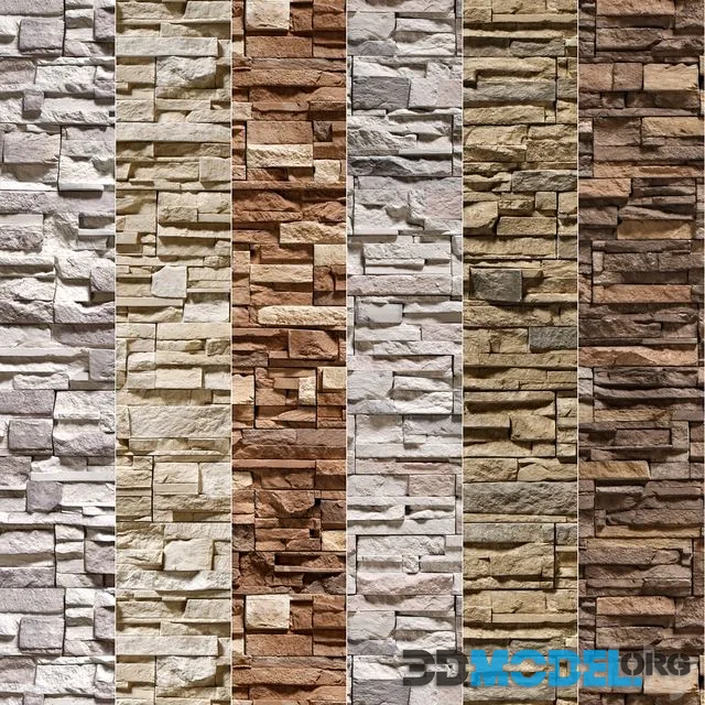 Stone Walls set 7 - Vray Material
