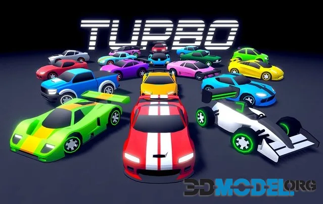 TURBO Cartoon Racing Cars (PBR)
