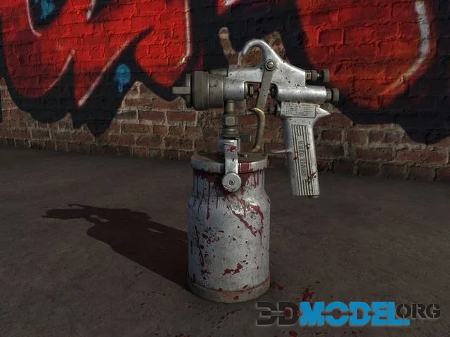 Vintage DEVILBISS Paint Spray Gun Low-poly (PBR)