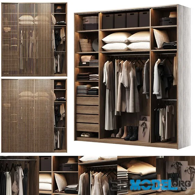 Wardrobe with filling and two front options