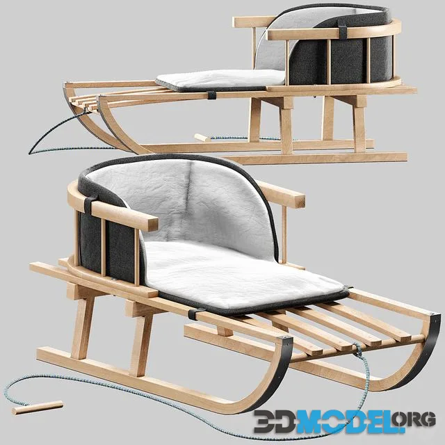 wooden sled