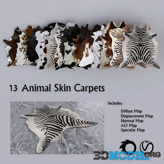 13 PBR Animal Skin Carpets