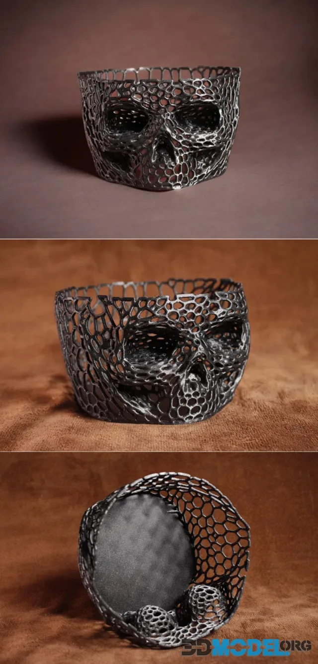 Skull Voronoi Bowl – Printable
