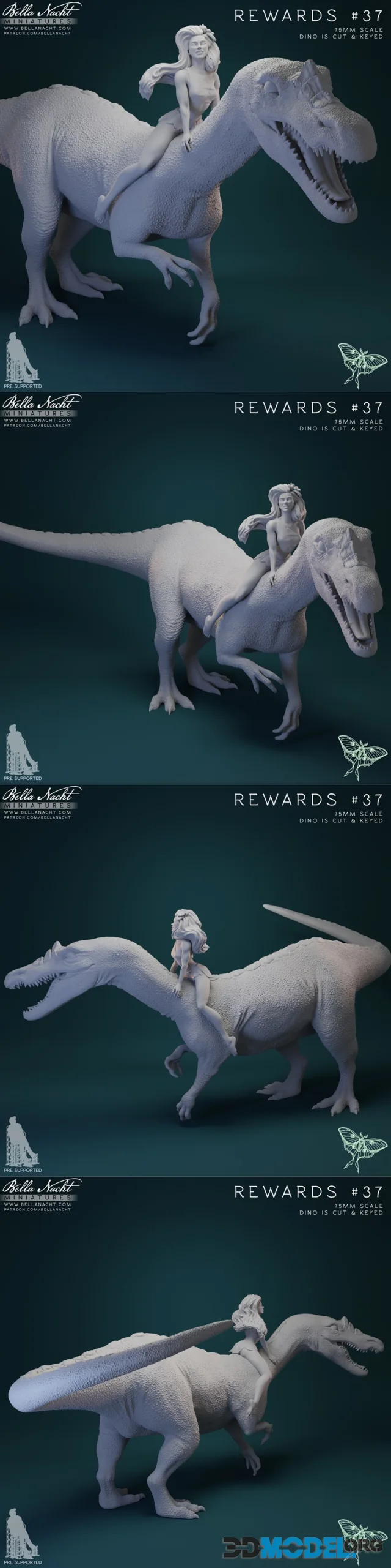 Bella Nacht Miniatures - Gida & Barry the Baryonyx – Printable