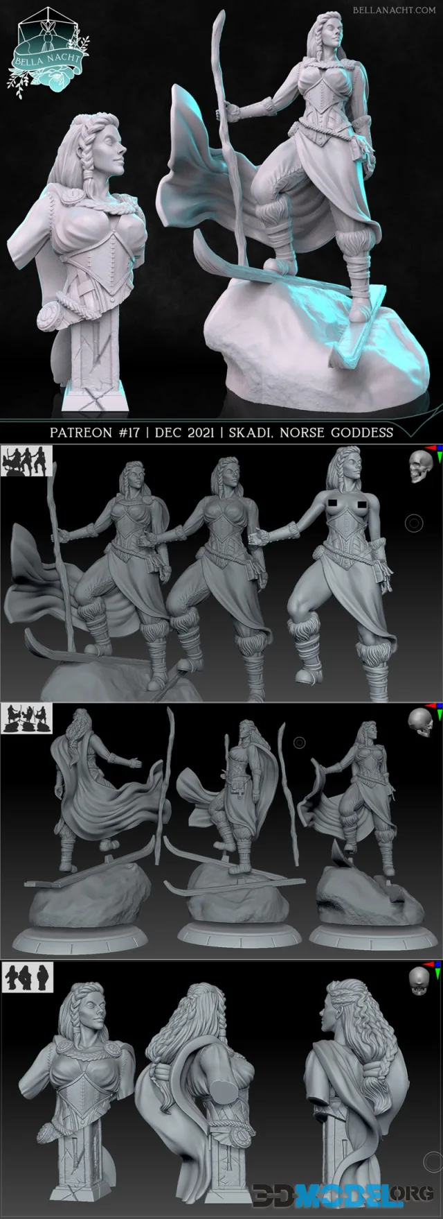 Bella Nacht Miniatures - Skadi the Norse Goddess – Printable
