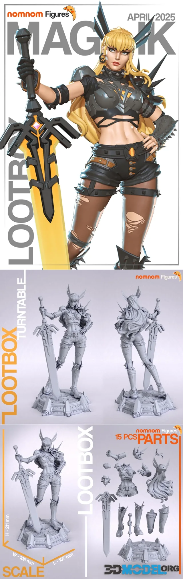 Nomnom Figures - Magik from Marvel Rivals – Printable