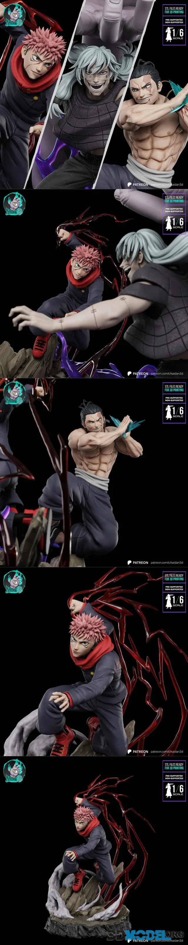 Kaidan3D - Yuji x Todo vs Mahito – Printable