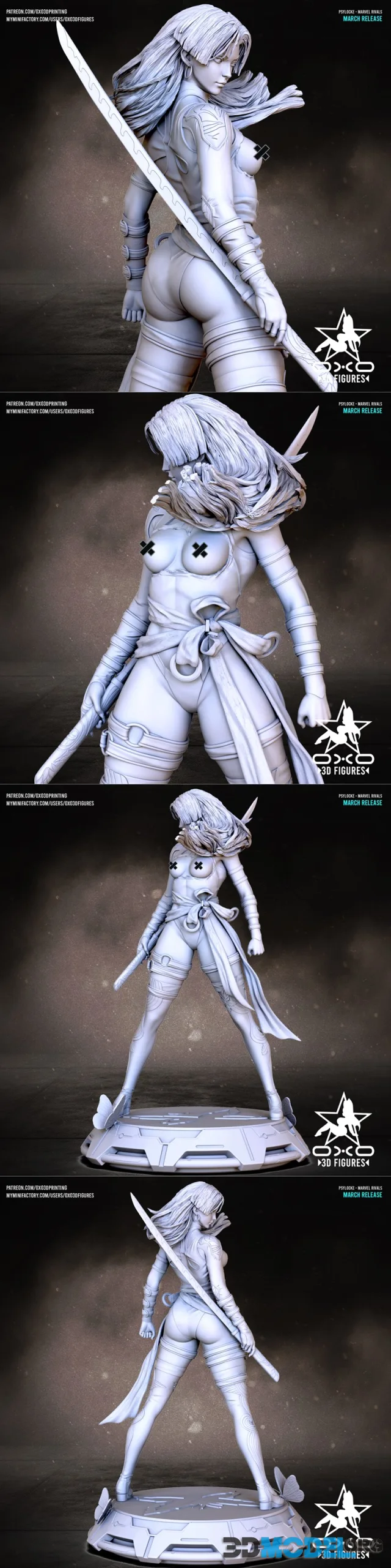 OXO3D Figures - Psylocke NSFW Version – Printable
