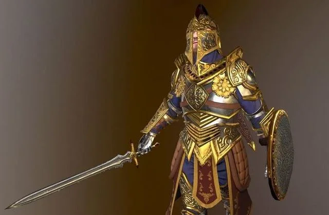 Knight in armor Low-poly (PBR)