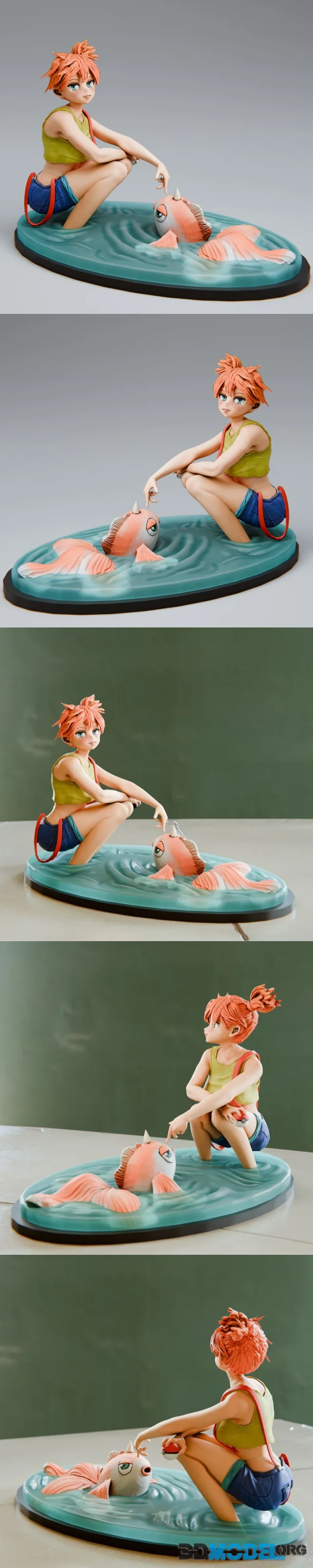 Misty and Goldeen - Pokemon - Ente del Bosque – Printable