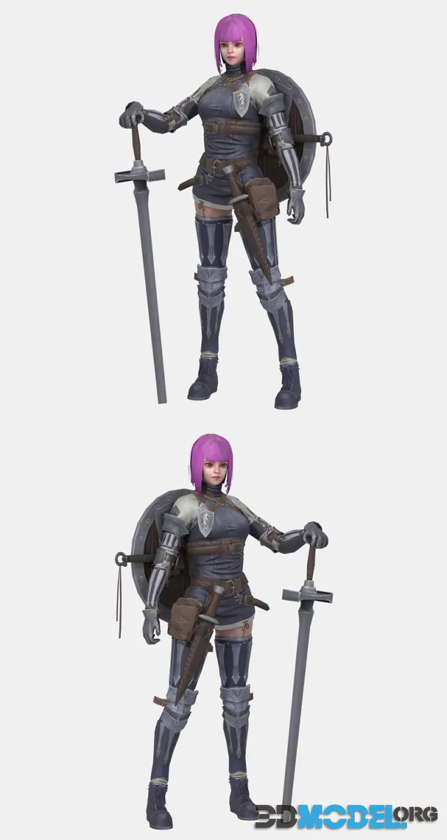 Armored female 1 – Printable