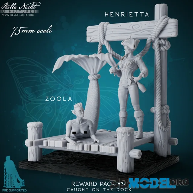 Bella Nacht Miniatures - Caught on the Dock – Printable