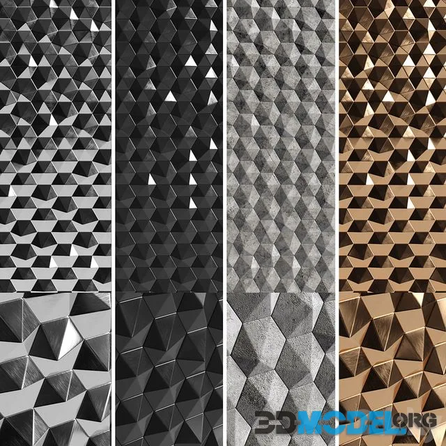 3D panels Hexagons