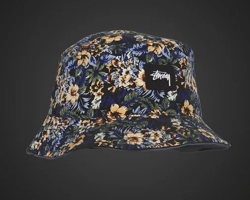 [Game Ready] Floral Bucket Hat (PBR)