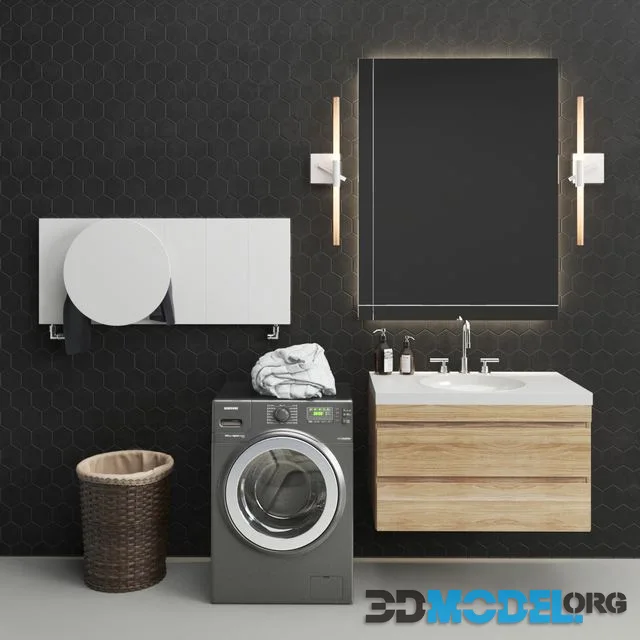 Bathroom set with SAMSUNG WF18 2XEY