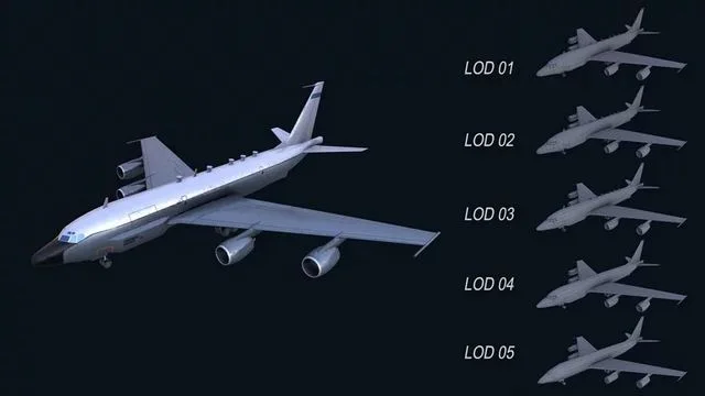 Boeing RC 135 Low-poly (PBR)