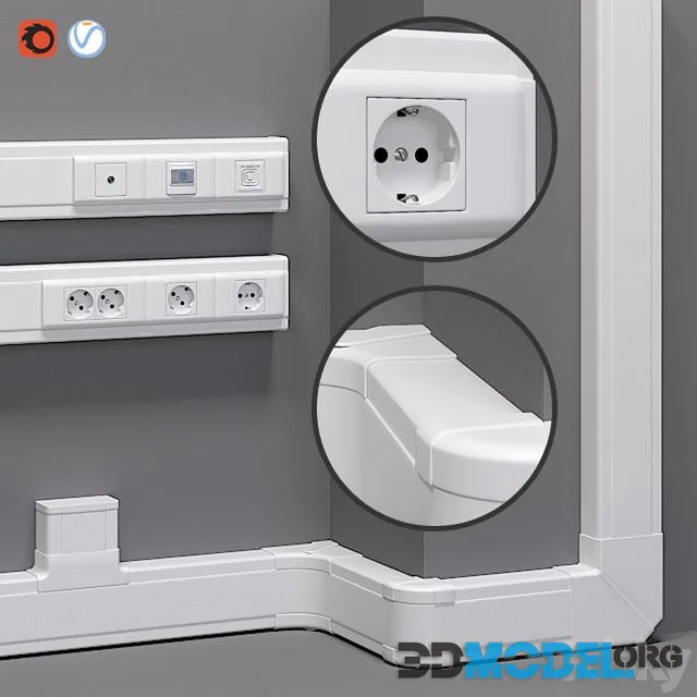 Cable channel Legrand DLP with integrated electrics
