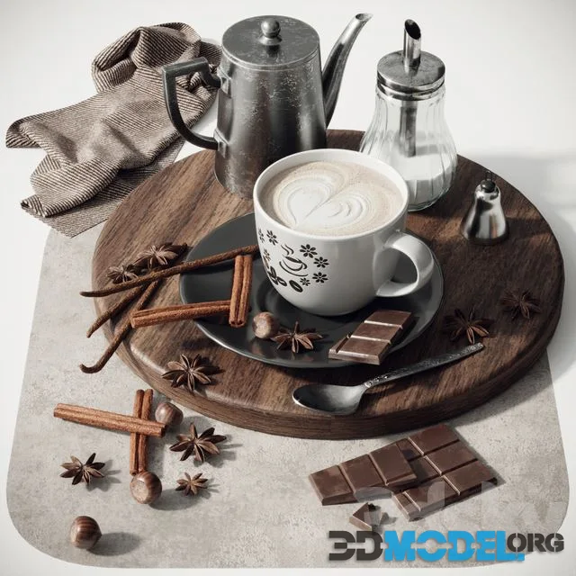 Coffee, cinnamon, chocolate
