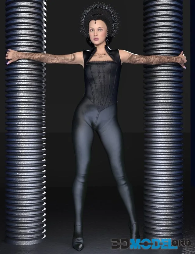 Dark Wave Fantasy Corset and Boot Pants for Genesis 8 and 8.1 Female