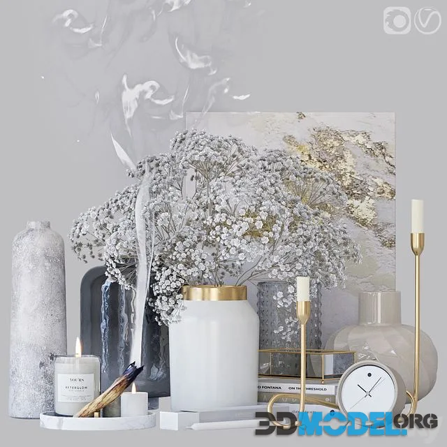 Decorative set 24 with gypsophila