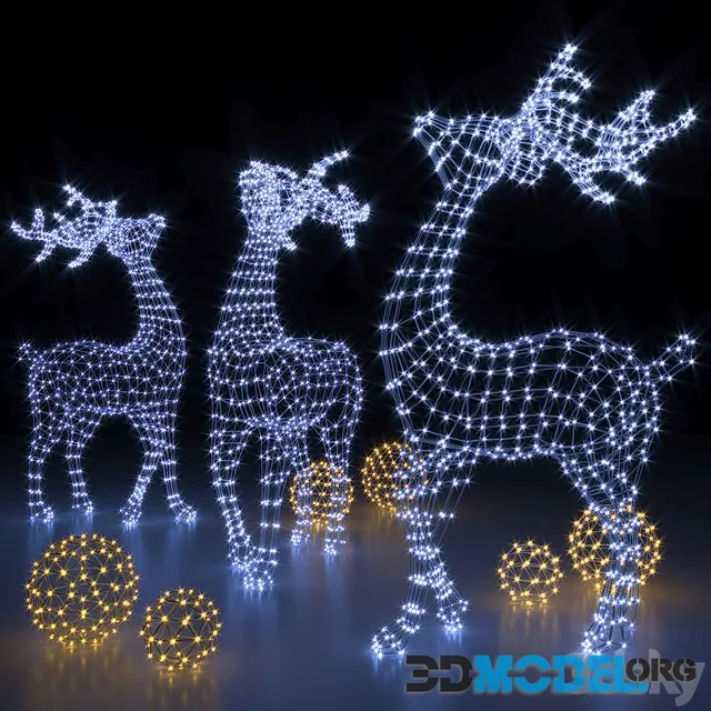 Deer garland (Christmas figures)