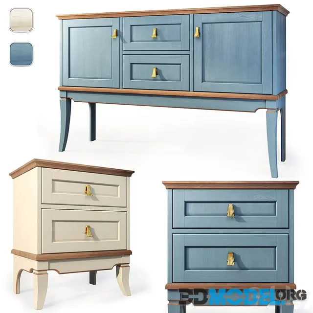 Dresser and nightstand Telma, Gomeldrev. Dresser, nightstand