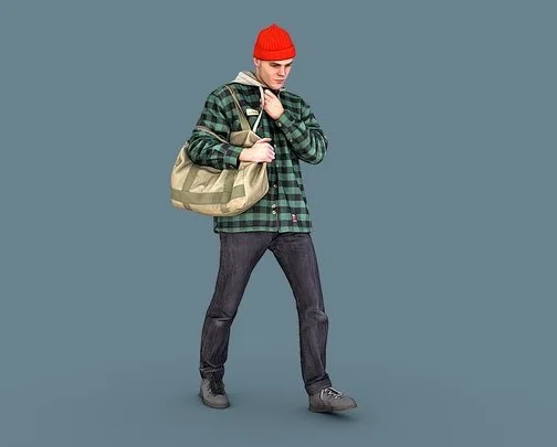 Guy In The Fire Hat Is Walking (PBR)