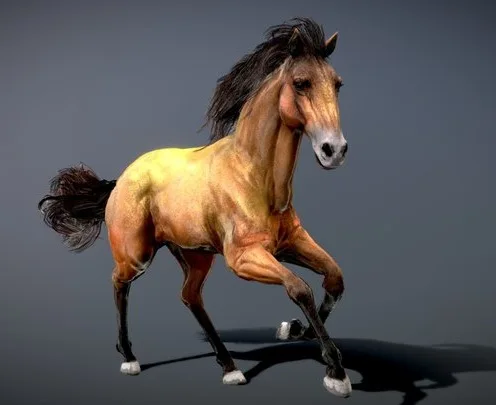 Horse — Spanish Mustang ( Dun ) (PBR)