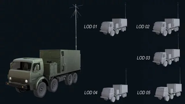 Krasukha 4 EW System – 02 Low-poly (PBR)
