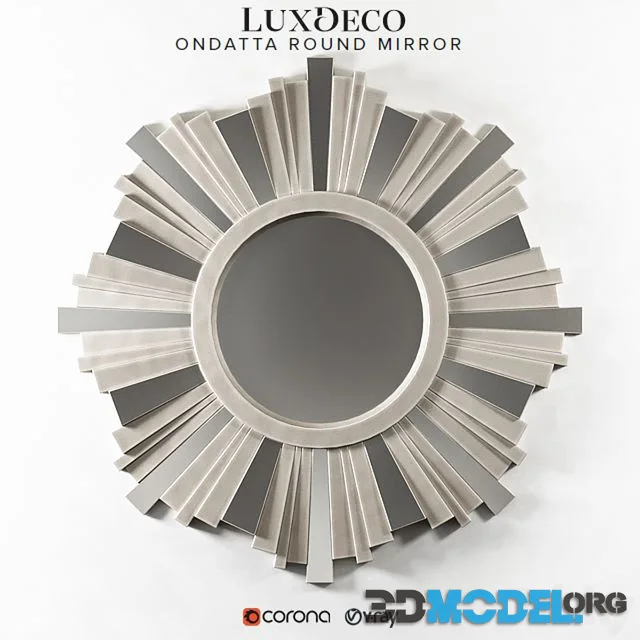 LUXDECO ONDATTA ROUND MIRROR