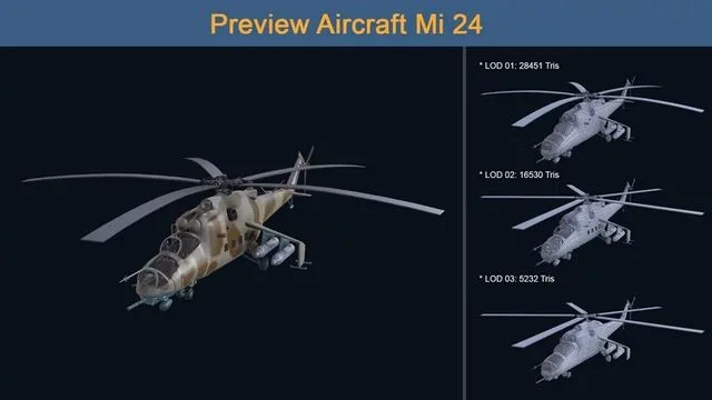 Mi 24 Low-poly (PBR)