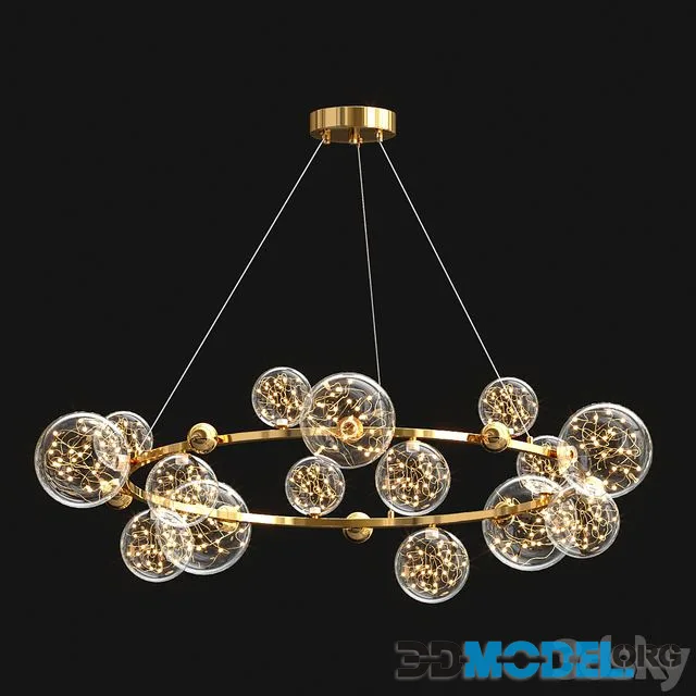 Nordic glass ball chandelier