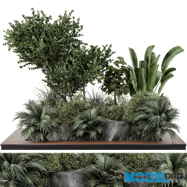 Outdoor Garden set bush and Tree – Garden Set 637