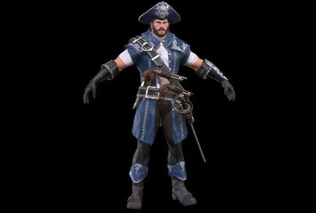 PirateMan Low-poly (PBR)
