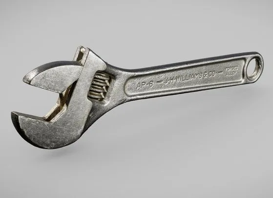Rusty Adjustable Wrench (PBR)