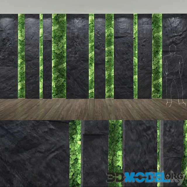 stone & moss wall