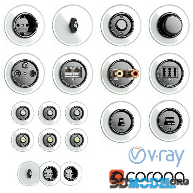 Switches and sockets THPG Bakelite Glass Covering