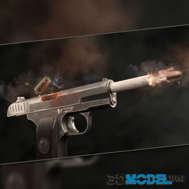 Tokarev Pistol TT 1933 Low-poly (PBR)