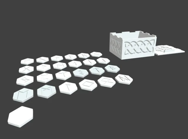 Viking Runes 3D Print (PBR)