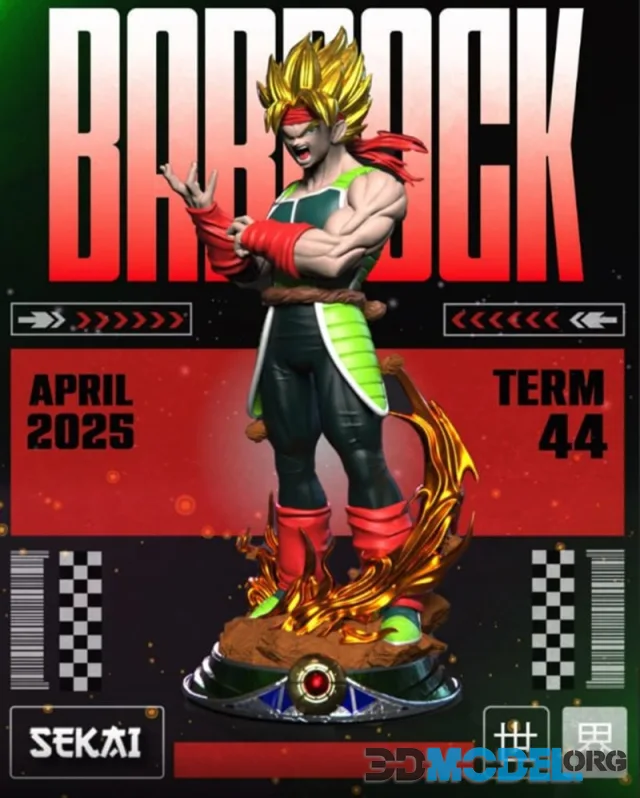 Sekai - Bardock Statue and Bust – Printable