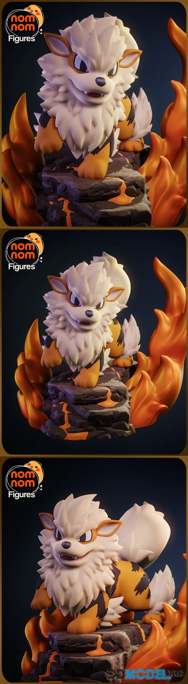 Nomnom Figures - Chibi Arcanine - Pokemon – Printable