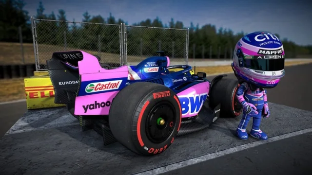 Alpine F1 A522 Alonso Choro Q style – Printable