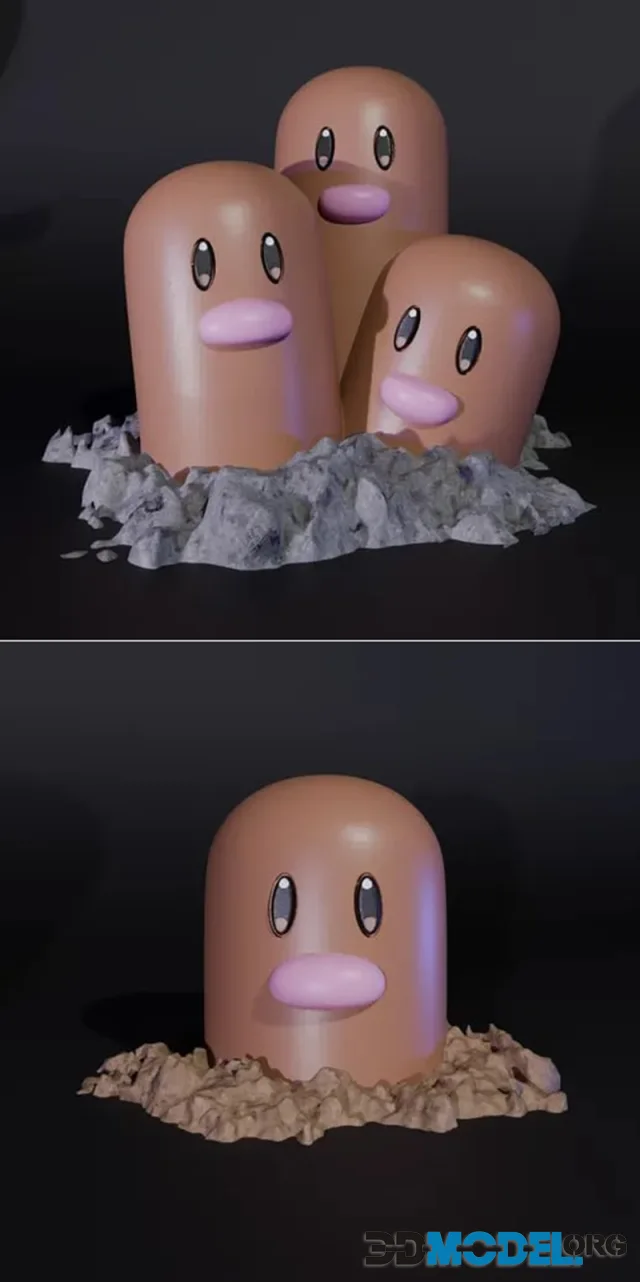 Diglett Dugtrio – Printable
