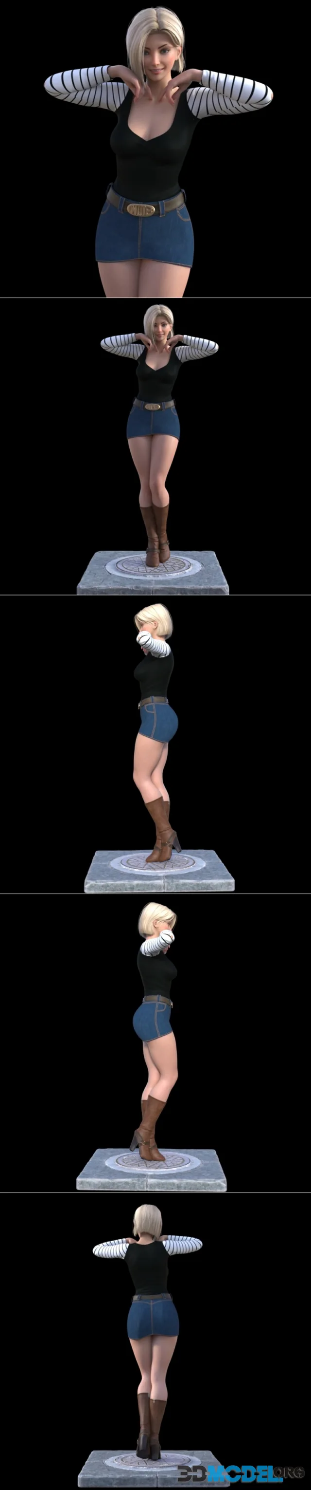 Android 18 On base 2 – Printable