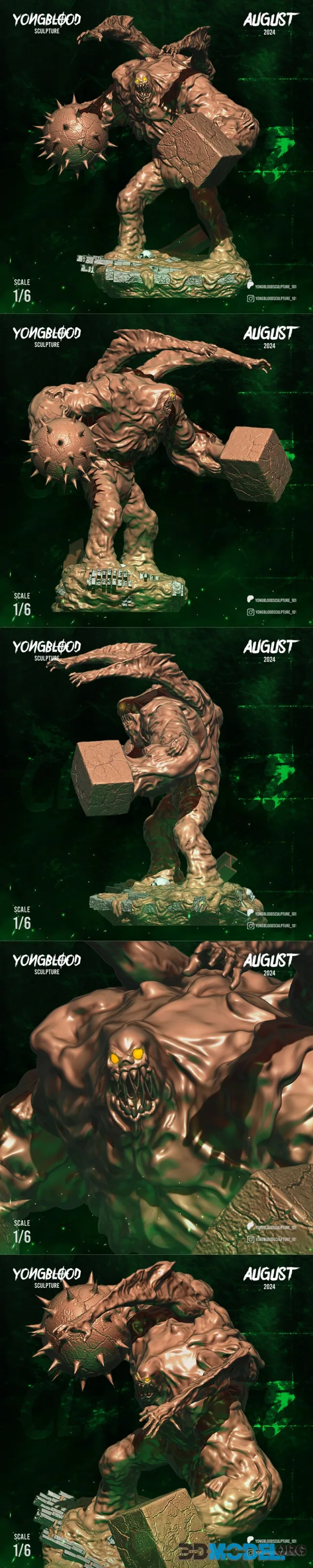 Yongblood Sclupture - Clayface – Printable